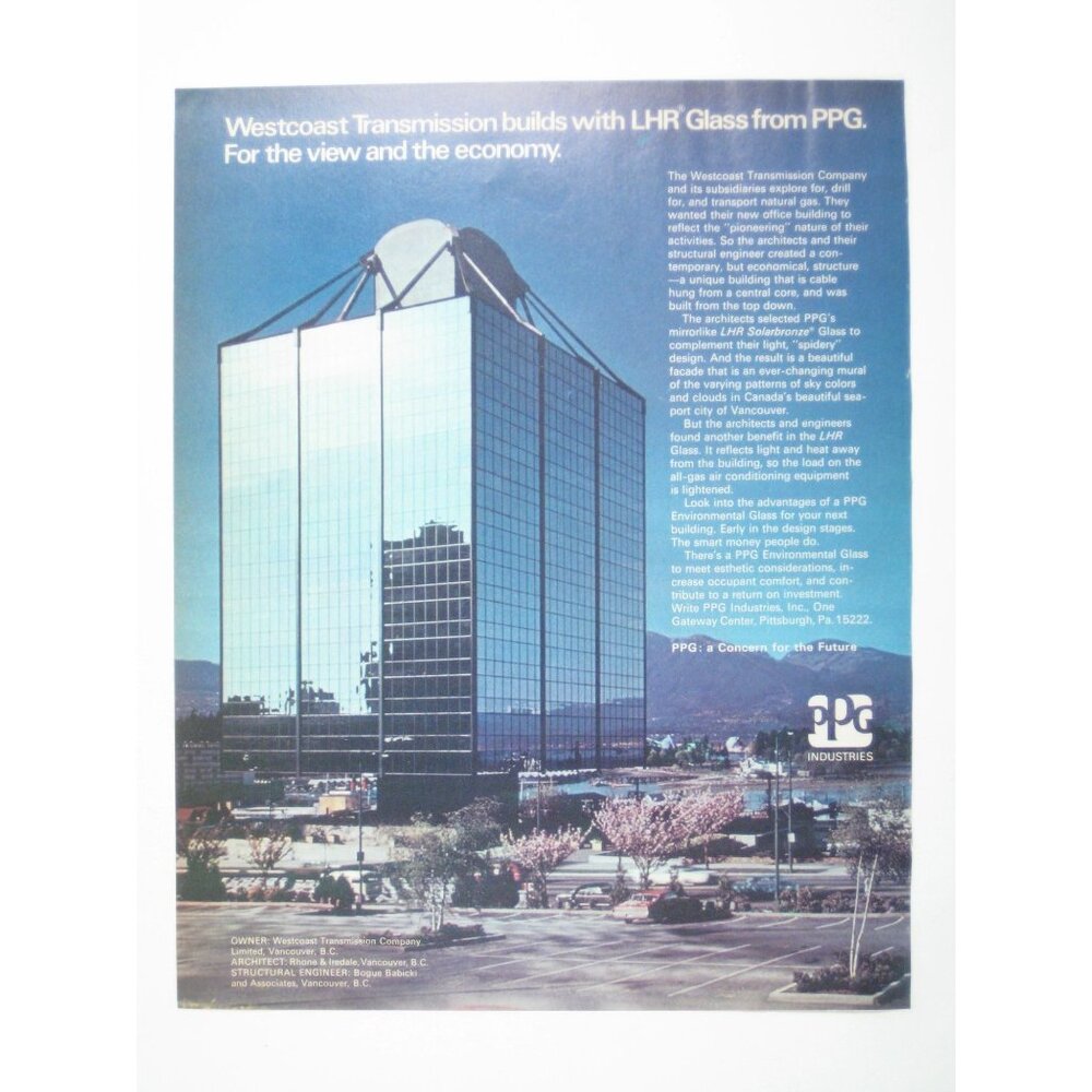 PPG Industries 1972 Vintage Advertisement Print Ad Vancouver BC Canada